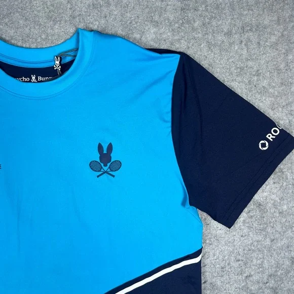 NWT Psycho Bunny T Shirt Women's large Blue Volunteer Tennis Canada jersey - Picture 11 of 16